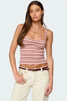 Musculosa adelia fruncida rayas de Edikted en Tops para argentina
