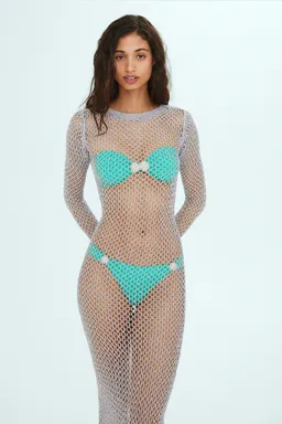 Vestido malla metalizada de Mango en Swimwear y Beachwear para argentina