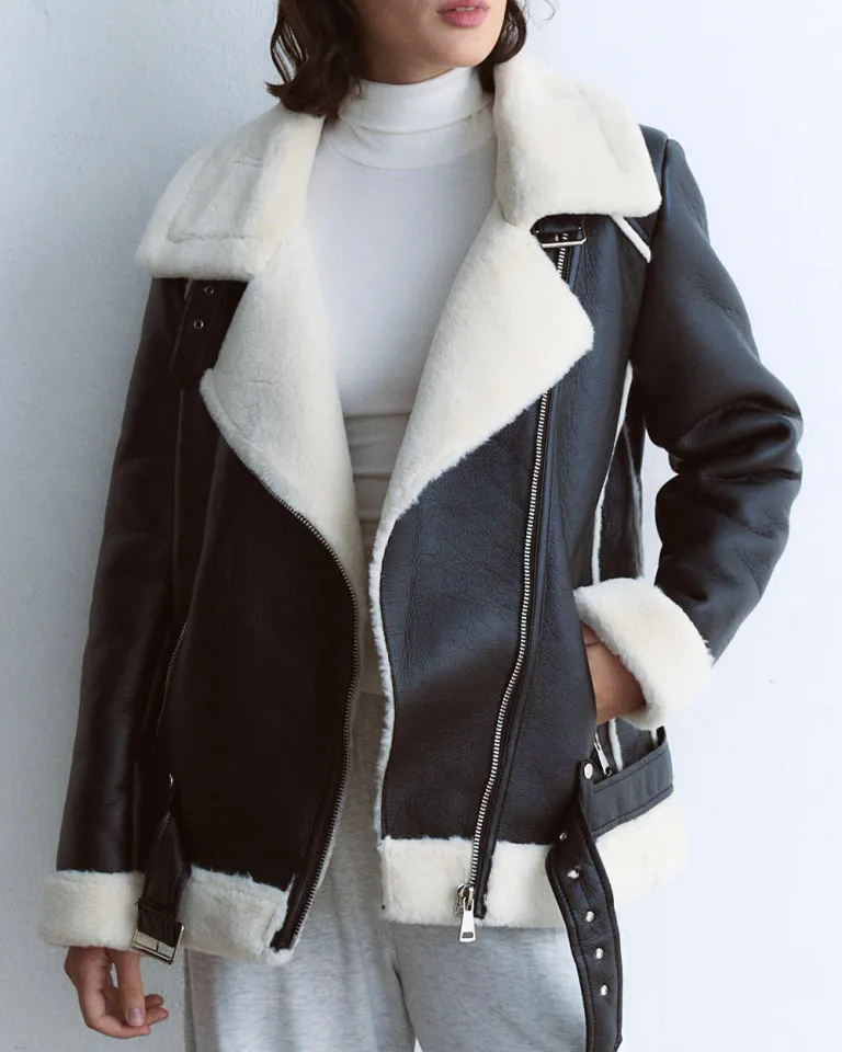 Chaqueta oversize con textura de peluche en color marrón para mujer de Sky en Chaquetas para argentina