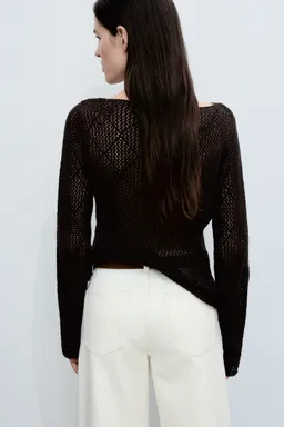 Sweater calado algodón de Mango en Buzos y Sweaters para argentina