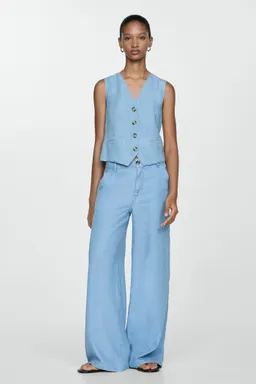 Chaleco lyocell efecto denim de Mango en Chalecos para argentina