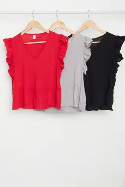 Blusa con Volados de Newliza en Blusas para argentina