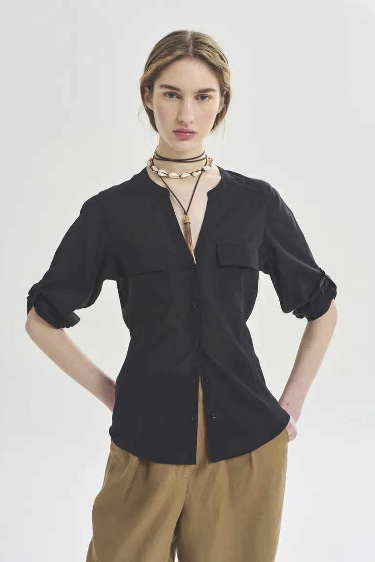 Camisa de estilo elegante y versátil para mujer de Akiabara en Camisas para argentina