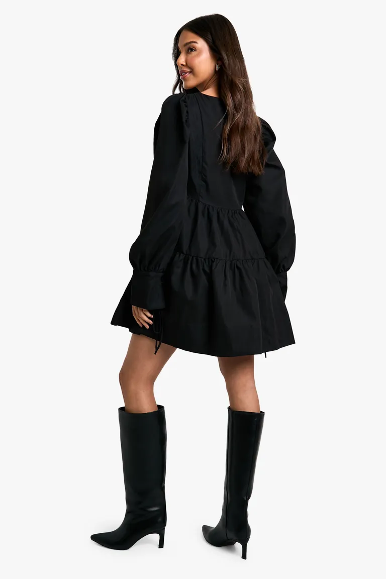 Vestido holgado con mangas abullonadas de Boohoo en Vestidos para argentina