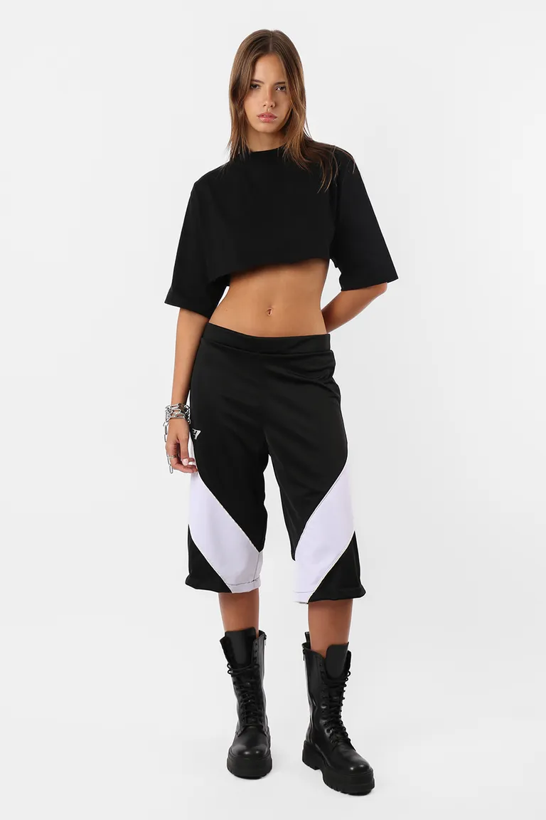 Pantalón bermuda de corte medio con diseño a contraste y detalles de estampado de Top White en Pantalones para argentina