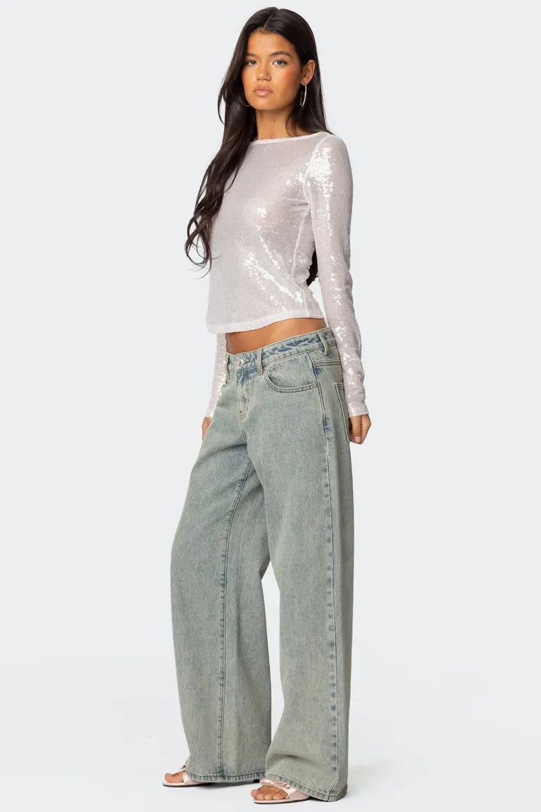 Top transparente cuello barco de Edikted en Tops para argentina