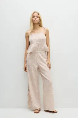Pantalón textura cuadro vichy de Lefties en Pantalones para argentina