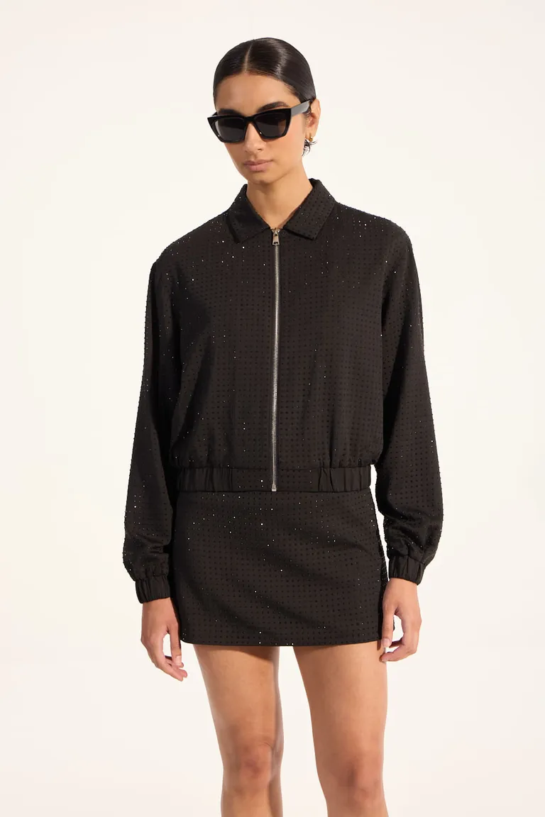 Chaqueta bomber con detalles de strass y cierre frontal de Portsaid en Chaquetas para argentina