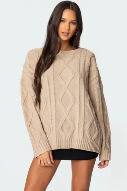 Sweater kennedy punto trenzado de Edikted en Buzos y Sweaters para argentina
