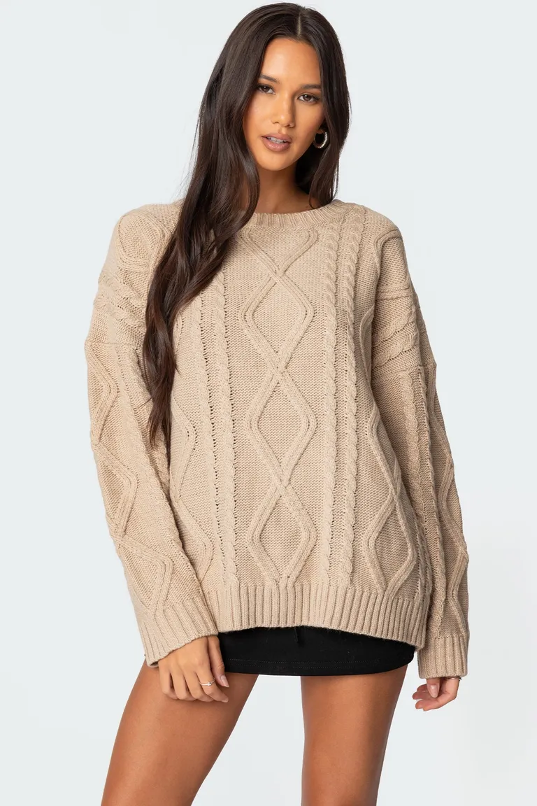 Sweater kennedy punto trenzado de Edikted en Buzos y Sweaters para argentina
