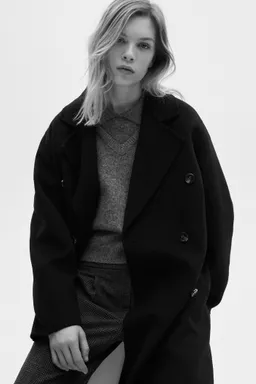 Abrigo lana oversize handmade de Mango en Chaquetas para argentina