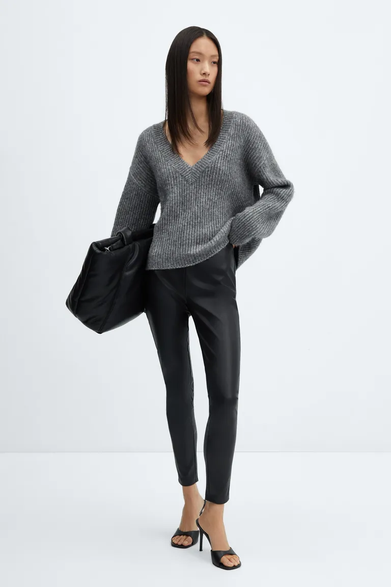 Leggings efecto cuero de Mango en Pantalones para argentina