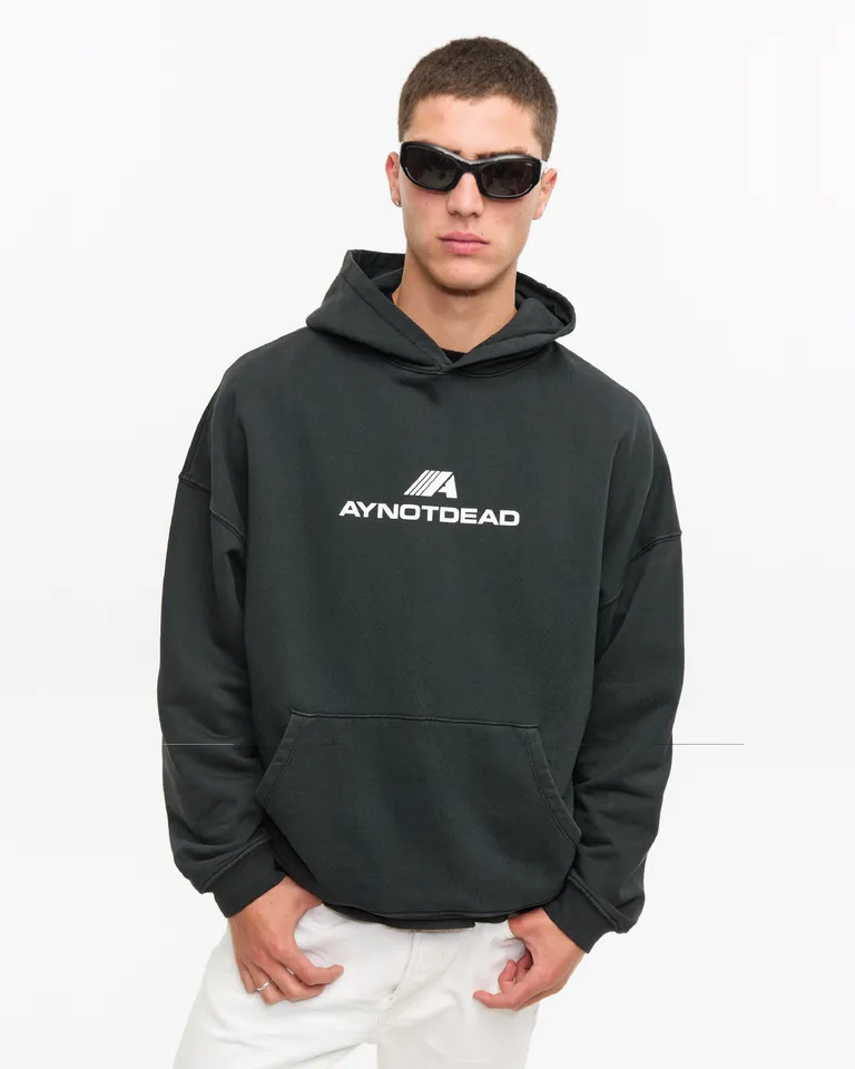 Buzo con capucha oversized y estampa de logo en negro de Ay Not Dead en Buzos y Sweaters para argentina