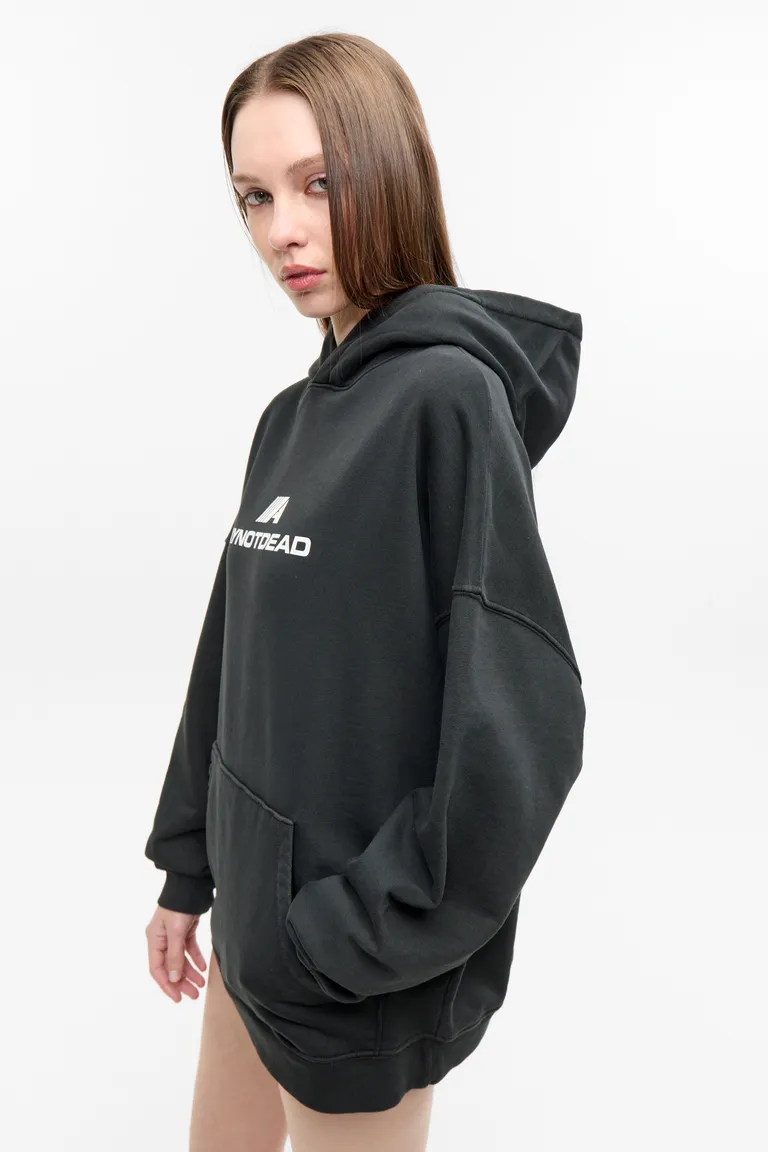 Buzo con capucha oversized y estampa de logo en negro de Ay Not Dead en Buzos y Sweaters para argentina