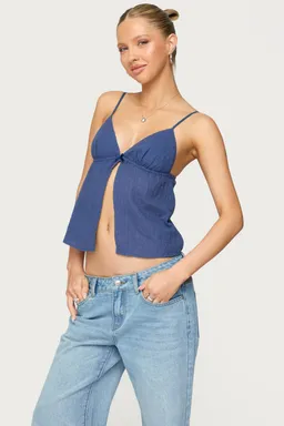 Musculosa otis con abertura frontal de Edikted en Tops para argentina