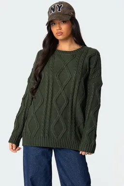 Sweater kennedy punto trenzado de Edikted en Buzos y Sweaters para argentina