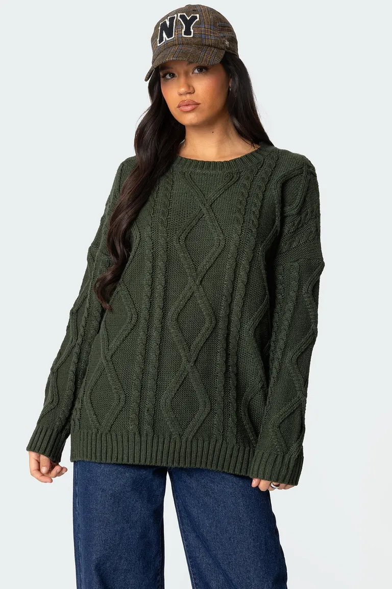 Sweater kennedy punto trenzado de Edikted en Buzos y Sweaters para argentina