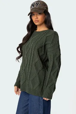 Sweater kennedy punto trenzado de Edikted en Buzos y Sweaters para argentina