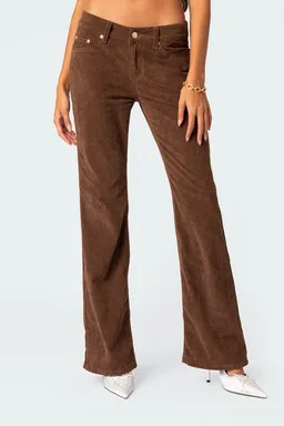 Pantalones acampanados corderoy de Edikted en Pantalones para argentina
