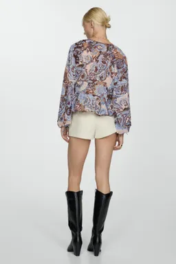 Blusa paisley con volantes de Mango en Blusas para argentina