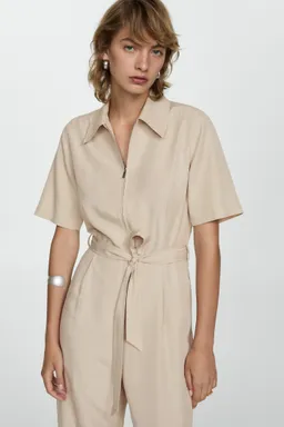 Mono lyocell cuello camisero de Mango en Monos para argentina
