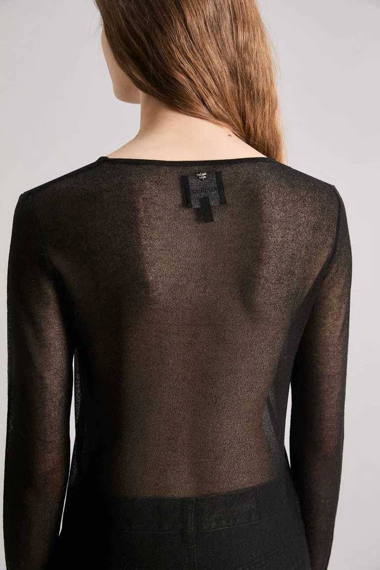Sweater de punto abierto y transparente con detalles tubulares para mujer de Kosiuko en Buzos y Sweaters para argentina