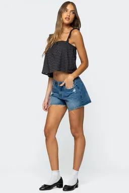 Musculosa tami volantes ojalillos de Edikted en Tops para argentina