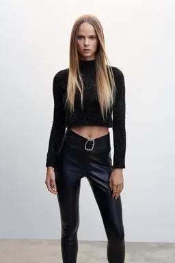 Jersey cuello alto brillo de Mango en Buzos y Sweaters para argentina