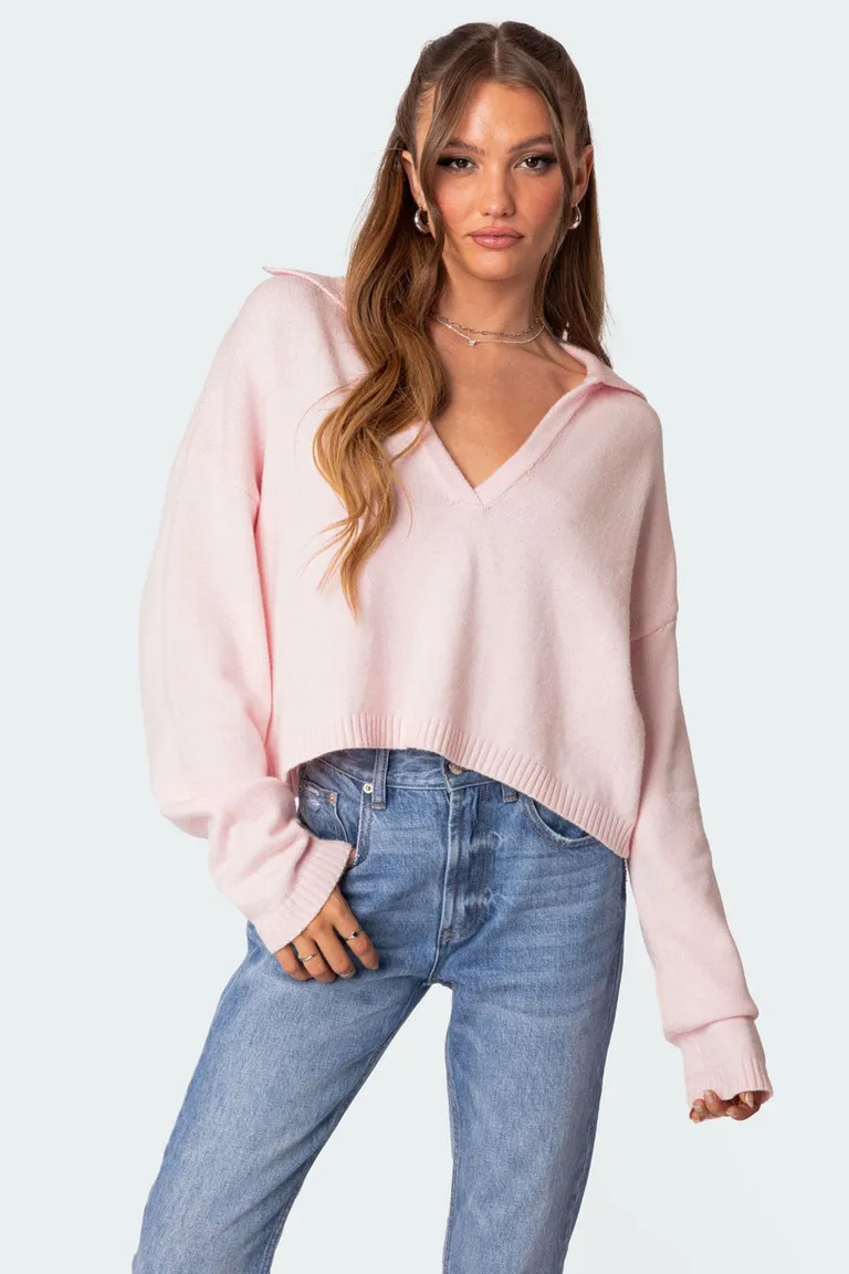 Sweater cropped oversize marcie de Edikted en Buzos y Sweaters para argentina