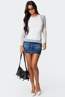 Top musculosa red superpuesta de Edikted en Tops para argentina