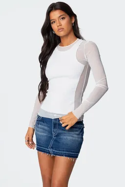 Top musculosa red superpuesta de Edikted en Tops para argentina