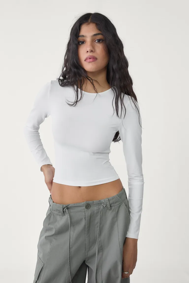 Remera poliamida manga larga de Stradivarius en Remeras para argentina