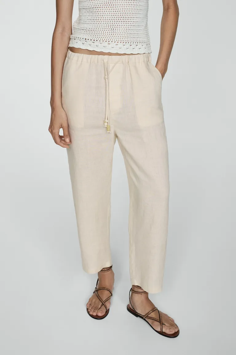 Pantalón lino de Mango en Pantalones para argentina