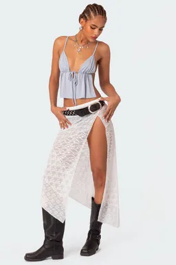 Maxi falda transparente encaje de Edikted en Faldas para argentina