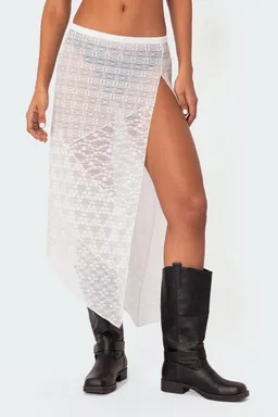 Maxi falda transparente encaje de Edikted en Faldas para argentina