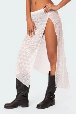 Maxi falda transparente encaje de Edikted en Faldas para argentina