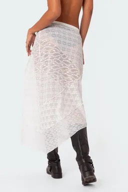 Maxi falda transparente encaje de Edikted en Faldas para argentina