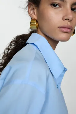 Camisa crop cuello polo de Mango en Camisas para argentina