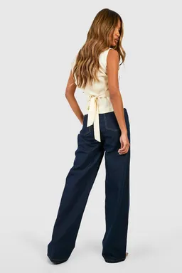 Jean pata elefante tiro alto de Boohoo en Pantalones para argentina
