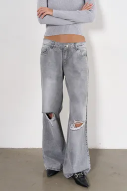 Jean denim elliot tiro bajo ancho de Magda en Pantalones para argentina