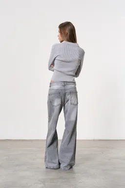Jean denim elliot tiro bajo ancho de Magda en Pantalones para argentina