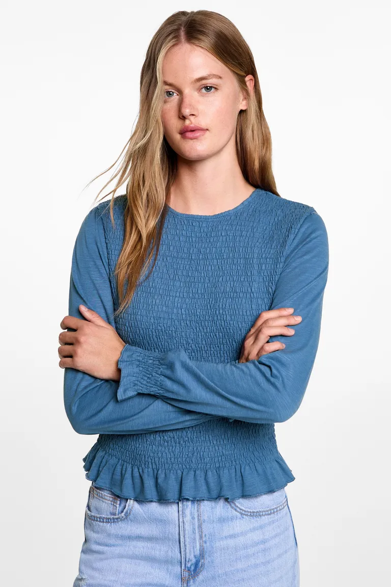 Blusa con fruncido de Mango Teen en Blusas para argentina