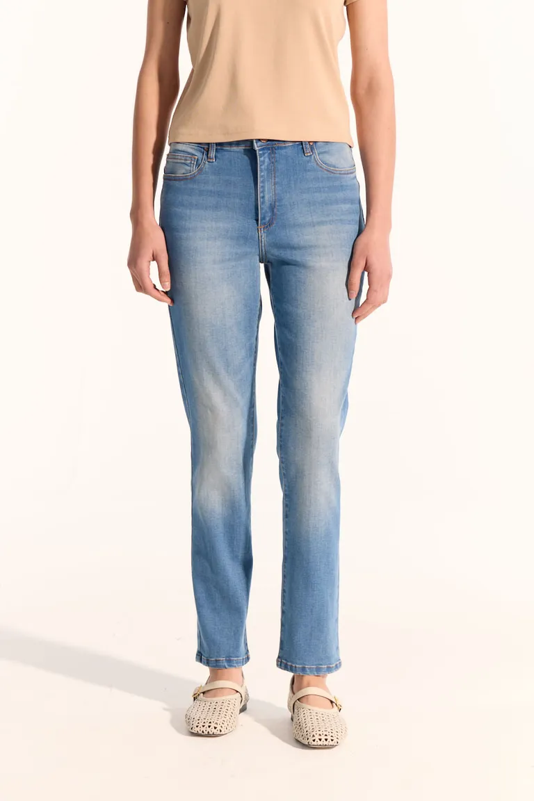 Pantalones vaqueros de tiro alto con corte slim y costuras remachadas de Portsaid en Pantalones para argentina