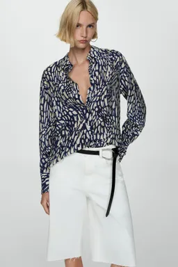 Camisa estampada lyocell de Mango en Camisas para argentina