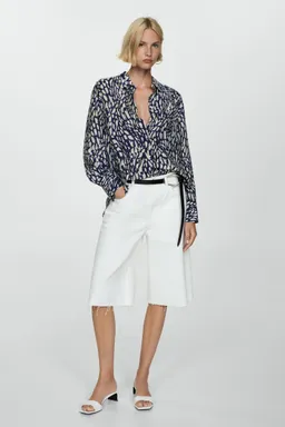 Camisa estampada lyocell de Mango en Camisas para argentina