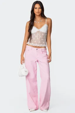 Musculosa transparente lunares lazo de Edikted en Tops para argentina