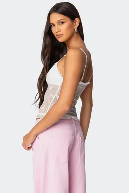 Musculosa transparente lunares lazo de Edikted en Tops para argentina