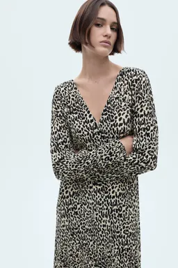 Vestido largo estampado leopardo de Mango en Vestidos para argentina