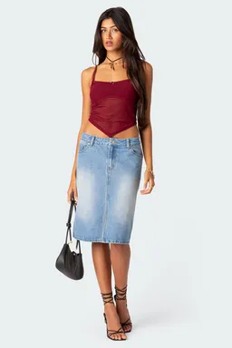 Tank top malla transparente cressida de Edikted en Tops para argentina