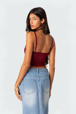 Tank top malla transparente cressida de Edikted en Tops para argentina